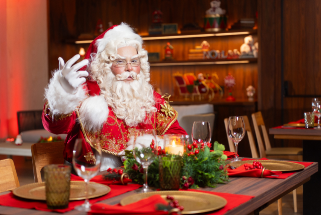 Papai norel no almoço de natal do Grand Hyatt Rio de Janeiro